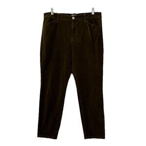 J Jill‎ Women Sz 12P Olive Green Straight Leg Pant Romantic Whimsygoth Academia